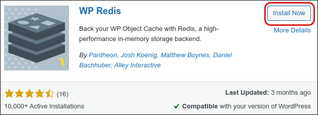 WordPress - WP Redis installation